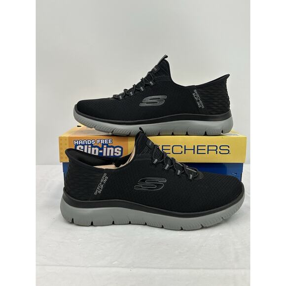 Skechers Men's Slip-ins Summits High Range Blk/Gry Sneakers Sz:11 WORN ONCE - Picture 1 of 8